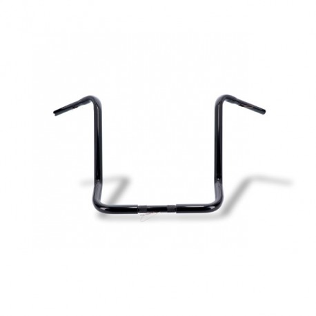 Kierownica typu ape hanger o średnicy 1-1/4 cala, o wysokości 19 cali, kolor czarny, pasuje do modeli FLHT FLHX Touring z mech