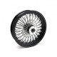 Tylne koło MCS Radial 48 z grubymi szprychami 3,50 x 16, czarne
