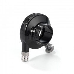 Obudowa przepustnicy K-Tech 7/8 cala Deluxe. Czarne aluminium eloksalowane, kierownica o średnicy 7/8 cala (22 mm).