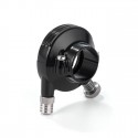 Obudowa przepustnicy K-Tech 7/8 cala Deluxe. Czarne aluminium eloksalowane, kierownica o średnicy 7/8 cala (22 mm).