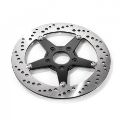 K-Tech przód lewa tarcza hamulcowa 11.5" ze stali nierdzewnej, czarne centrum Do modeli z lat do 1999