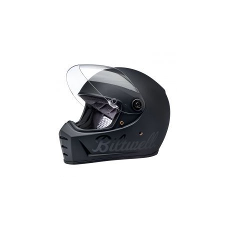 Kask Biltwell Lane Splitter podium płaski czarny fabrycznie