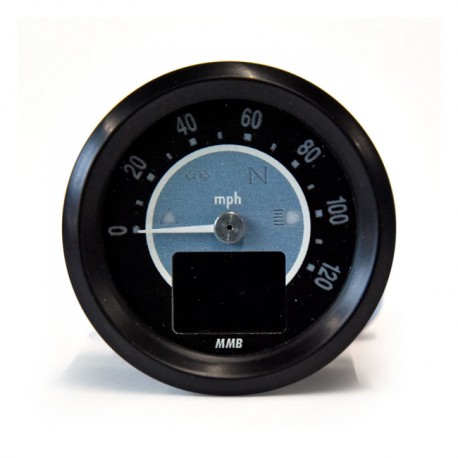 MMB 48mm elektroniczny licznik prędkości Cel 120mph czarny Dostosowane aplikacje