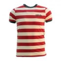 13 T-shirt 1/2 TSR Ringer Czerwono-biały