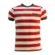 13 T-shirt 1/2 TSR Ringer Czerwono-biały