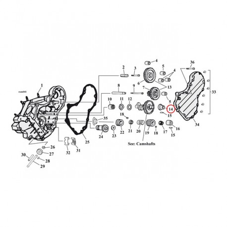 JIMS, tuleja wału rozrządu, zewnętrzna. STD. 36-69 OHV 36-65 Panhead 66-69 Early Shovel (NU)