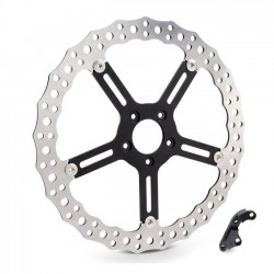 Arlen Ness, zestaw przedniego tarcza hamulcowa 15" Jagged Big Brake Rotor. Lewa strona 18-23 Softail z nieodwróconymi widełkam