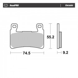 Klocki hamulcowe przednie Moto-Master RoadPro. Ceramiczne przednie: 15-23 Softail 08-12(NU)XR1200