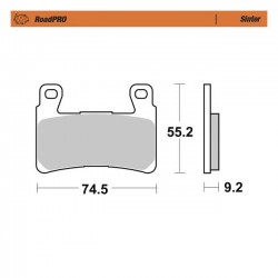 Klocki hamulcowe przednie Moto-Master RoadPro. Klocki przednie: 15-23 Softail 08-12(NU)XR1200.