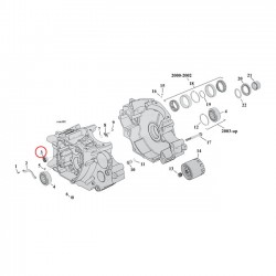 S&S, igiełkowe łożysko wałka rozrządu. Wewnętrzne 06-17(NU) Dyna 07-17(NU) Twin Cam Softail (z wyjątkiem 110" Twin Cam ja
