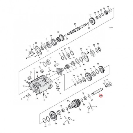 Andrews, wał przekładni biegów 4-speed 80-86 4-speed B.T. (NU)