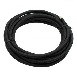 Wąż w oplocie 1/4" (6mm). Czarny nylon