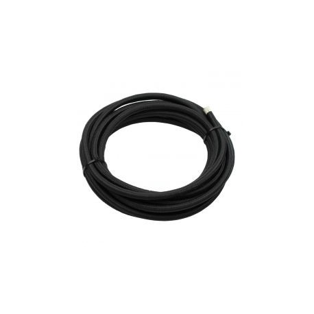 Wąż w oplocie 1/4" (6mm). Czarny nylon