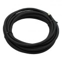 Wąż w oplocie 1/4" (6mm). Czarny nylon
