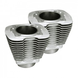 S&S, wymienny zestaw cylindrów Evo 3-1/2" z otworem. Srebrny