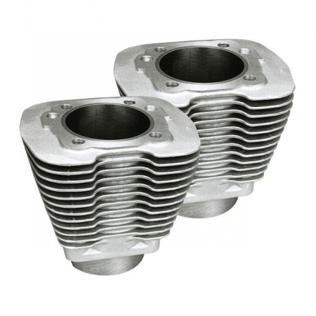S&S, wymienny zestaw cylindrów Evo 3-1/2" z otworem. Srebrny