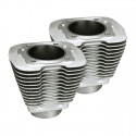 S&S, wymienny zestaw cylindrów Evo 3-1/2" z otworem. Srebrny