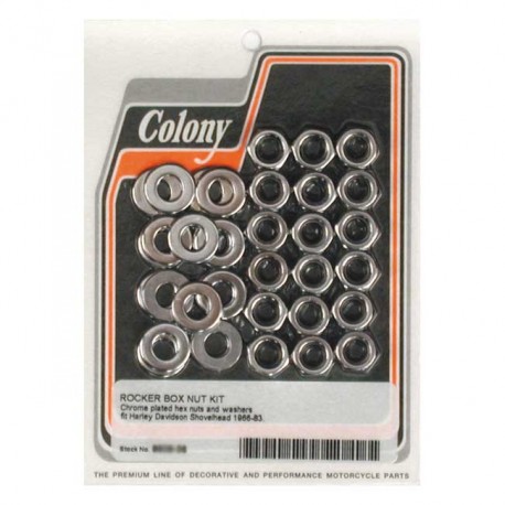 Colony, zestaw górnej nakrętki wahacza łopaty. Chrom, styl OEM