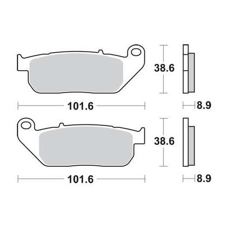Klocki hamulcowe MCB753SV TRW sinter, przeznaczenie: droga pasuje do: HARLEY DAVIDSON