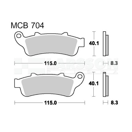 Klocki hamulcowe TRW Lucas MCB704SV (2 szt.)