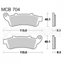 Klocki hamulcowe TRW Lucas MCB704SV (2 szt.)