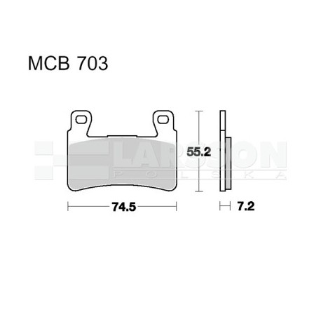 Klocki hamulcowe TRW Lucas MCB703SV (2 szt.)