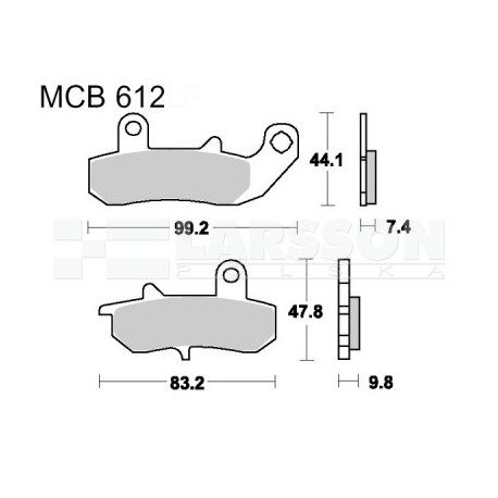 Klocki hamulcowe TRW Lucas MCB612 (2 szt.)
