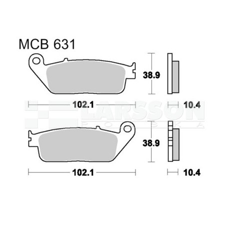Klocki hamulcowe TRW Lucas MCB631SH (2 szt.)