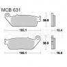 Klocki hamulcowe TRW Lucas MCB631SH (2 szt.)
