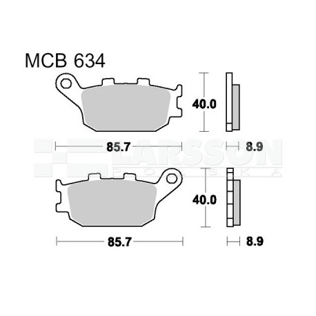 Klocki hamulcowe TRW Lucas MCB634SH (2 szt.)