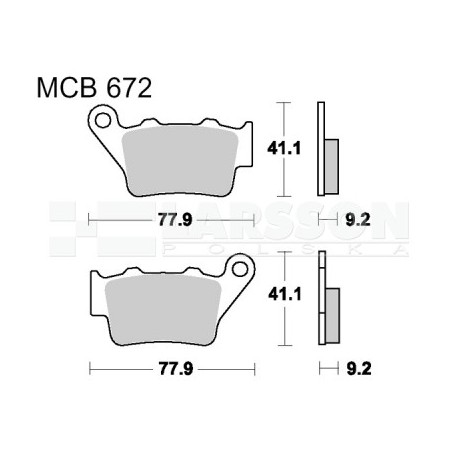 Klocki hamulcowe TRW Lucas MCB672 (2 szt.)