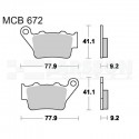 Klocki hamulcowe TRW Lucas MCB672 (2 szt.)