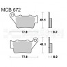 Klocki hamulcowe TRW Lucas MCB672 (2 szt.)