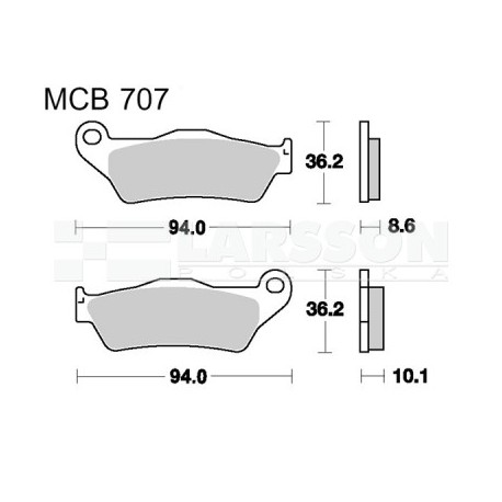Klocki hamulcowe TRW Lucas MCB707 (2 szt.)