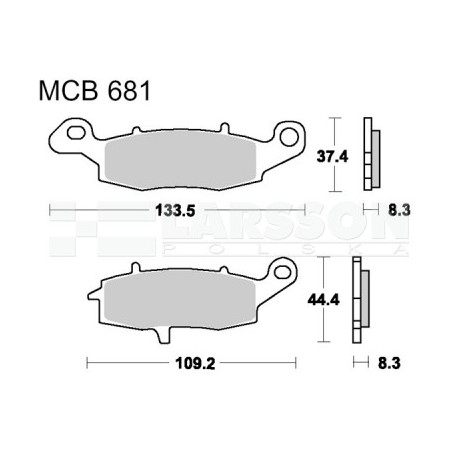 Klocki hamulcowe TRW Lucas MCB681SV (2 szt.)
