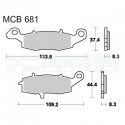 Klocki hamulcowe TRW Lucas MCB681SV (2 szt.)