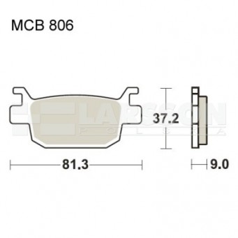 Klocki hamulcowe TRW Lucas MCB806 (2 szt.)