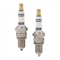 Zestaw świec zapłonowych Accel, platynowych z rowkiem U. 12mm 99-17 Twin Cam 86-22 XL (z wyłączeniem XR1200) (NU)