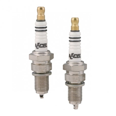 Zestaw świec zapłonowych Accel, platynowych z rowkiem U. 12mm 99-17 Twin Cam 86-22 XL (z wyłączeniem XR1200) (NU)