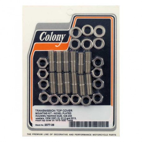 Zestaw mocowania górnej pokrywy skrzyni biegów COLONY TRANSM TOP COVER MOUNT KIT 1915-1930 H-D.