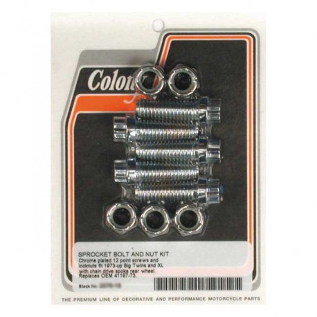 Zestaw śruby i nakrętki Colony Sprocket Bolt & Nut 73-84 B.T. 79-90 XL (NU)