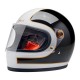 Kask Biltwell Gringo S w kolorze błyszczącej bieli/czarny tracker XS.