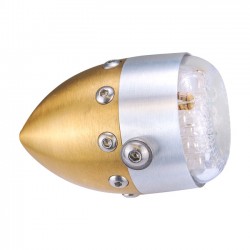 HKC, kierunkowskaz LED w stylu retro. Matowa miedź. Aluminiowa przednia pierścień.