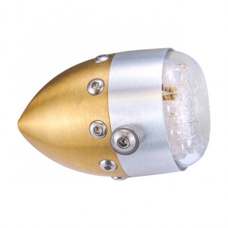 HKC, kierunkowskaz LED w stylu retro. Matowa miedź. Aluminiowa przednia pierścień.