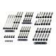 Screws4bikes, zestaw śrub silnika 89-98 Softail 91-98 Dyna
