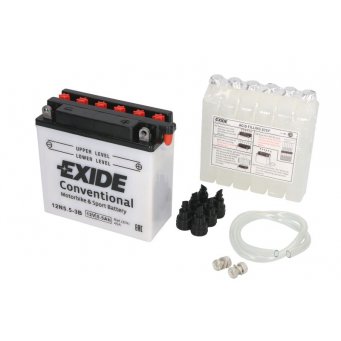 Akumulator kwasowy/rozruchowy/suchoładowany z elektrolitem EXIDE 12V 5,5Ah 45A P+
