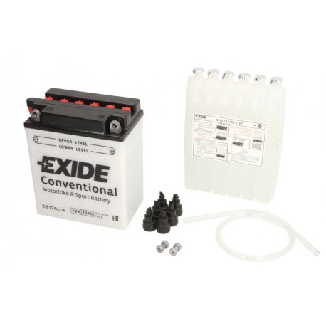 Akumulator kwasowy/rozruchowy/suchoładowany z elektrolitem EXIDE 12V 12Ah 165A P+