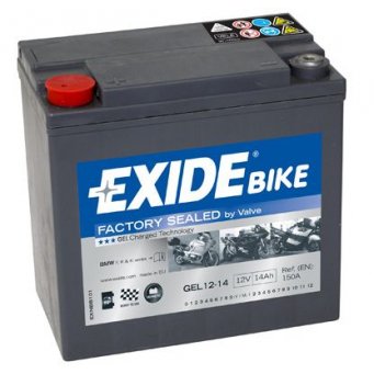 Akumulator bezobsługowy/rozruchowy/żelowy EXIDE 12V 14Ah 150A L+