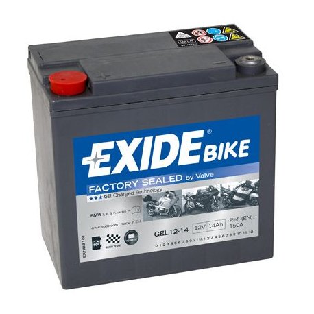 Akumulator bezobsługowy/rozruchowy/żelowy EXIDE 12V 14Ah 150A L+
