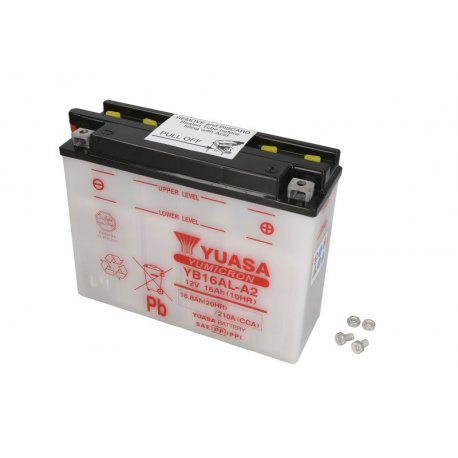 Akumulator kwasowy/obsługowy/rozruchowy YUASA 12V 16Ah 210A P+